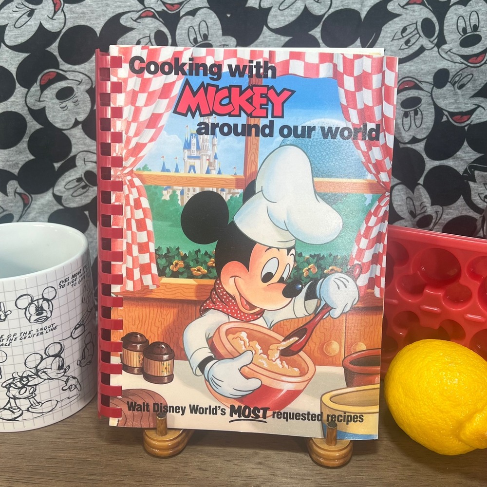 Cooking with Mickey Around Our World Disney Cookbook 1986 First Printing